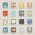 Sewing equipment icons Royalty Free Stock Photo