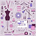 Sewing Equipment and Tailor Needlework Elements