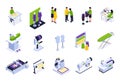 Sewing Factory Color Icons