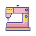 Sewing fill inside vector icon which can easily modify or edit