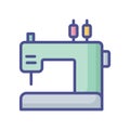 Sewing fill inside vector icon which can easily modify or edit