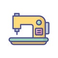 Sewing fill inside vector icon which can easily modify or edit