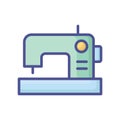 Sewing fill inside vector icon which can easily modify or edit