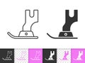 Sewing Foot simple black line vector icon Royalty Free Stock Photo