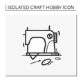 Sewing hand draw icon