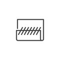 Sewing hemming line icon