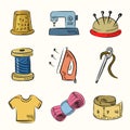 Sewing icon set