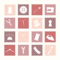 Sewing icons Royalty Free Stock Photo