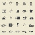 Sewing icons Royalty Free Stock Photo