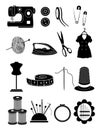 Sewing icons set Royalty Free Stock Photo