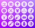 Sewing shape carved flat icons vector set Royalty Free Stock Photo