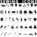 Sewing icons set Royalty Free Stock Photo