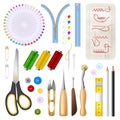 Sewing Isolated Icons Set Royalty Free Stock Photo