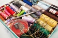 Sewing kit box Royalty Free Stock Photo