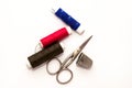 Sewing kit tools Royalty Free Stock Photo