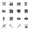 Sewing and knitting vector icons set Royalty Free Stock Photo