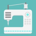 Sewing machine flat icon, household and appliance Royalty Free Stock Photo