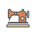 Color illustration icon for Sewing Machine, tailoring and needlework