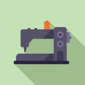 Sewing machine icon flat vector. Cloth cycle