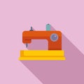 Sewing machine icon flat vector. Craft decorative