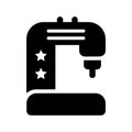 Sewing machine icon, manufacturing device