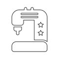 Sewing machine icon, manufacturing device