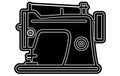 Sewing machine icon. Tailor concept. Vector flat Silhouette