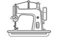 Sewing machine icon. Tailor concept. Vector Outline