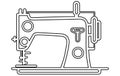 Sewing machine icon. Tailor concept. Vector Outline
