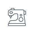 sewing machine icon vector from sewing concept. Thin line illustration of sewing machine editable stroke. sewing machine linear Royalty Free Stock Photo