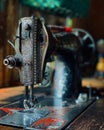 sewing machine prodution Royalty Free Stock Photo