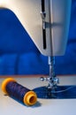 Sewing machine and row Royalty Free Stock Photo