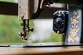 sewing machine with tread Royalty Free Stock Photo