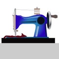 998 sewing machine, vector illustration, isolate on a white background Royalty Free Stock Photo