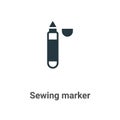 Sewing marker vector icon on white background. Flat vector sewing marker icon symbol sign from modern sew collection for mobile