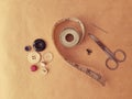 Sewing and measuring tools Royalty Free Stock Photo