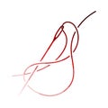 Sewing Needle With Thread Icon Royalty Free Stock Photo