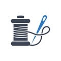 Sewing Needle Thread Icon Royalty Free Stock Photo