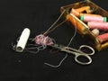 Sewing Needle thread scissors thimble tailor buttons