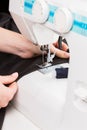 Sewing process Royalty Free Stock Photo