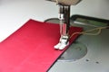 Sewing process in the phase of stitching Royalty Free Stock Photo