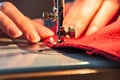 Sewing Process Royalty Free Stock Photo