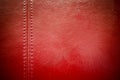 Sewing red leather texture background Royalty Free Stock Photo