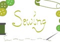 Sewing set green