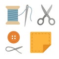 Sewing supplies and crafting tools collection Royalty Free Stock Photo