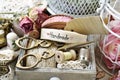 Sewing supplies in vintage style Royalty Free Stock Photo