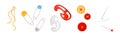 Sewing and Tailoring Accessories with Pin, Needle, Curve and Button Vector Set Royalty Free Stock Photo