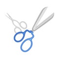 Sewing and Tailoring Equipment with Pair of Scissors Vector Illustration