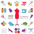 Sewing and Tailoring Icons, Brights