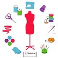 Sewing and Tailoring Icons, Circle Design